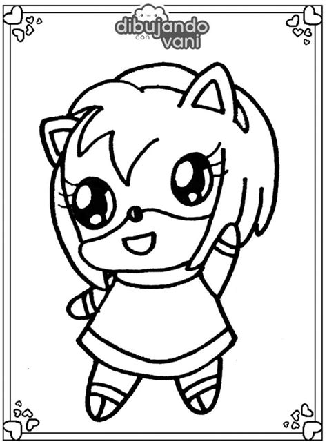 Dibujo De Amy Rose Para Imprimir Y Colorear Dibujando Con Vani Images