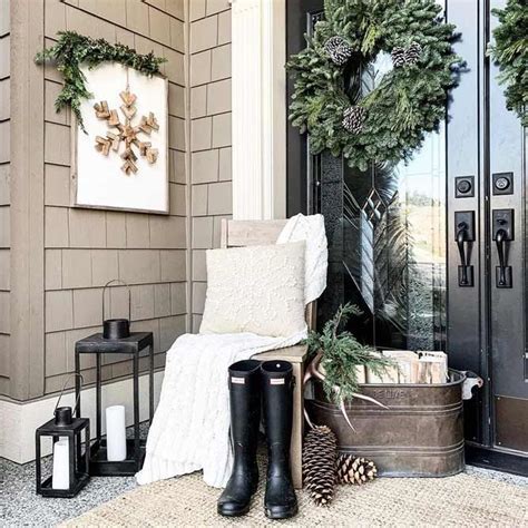 32 Beautiful Winter Porch Decor Ideas You Should Copy Now Front Porch