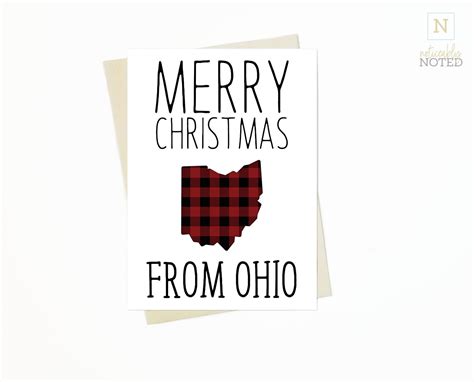 Ohio Christmas Cards Oh Holiday Cards Christmas Cards Set Etsy