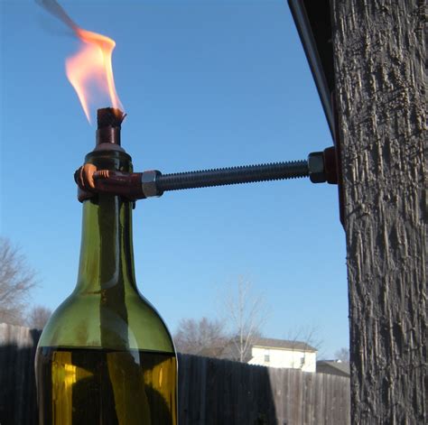 Recycled Wine Bottle Tiki Torches