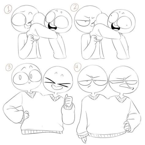 Best Friend Poses Drawing Base Base Chibi Anime Draw Drawing Poses