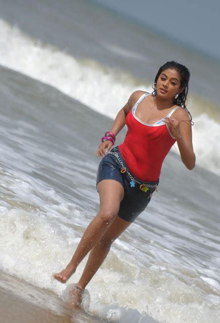 glamorous girls priyamani hot in beach with red inner