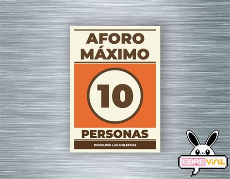 2capacidad total de las localidades de un teatro, sala de cine, etc. Vinilo decorativo personalizado AFORO MÁXIMO - Tiendas ...