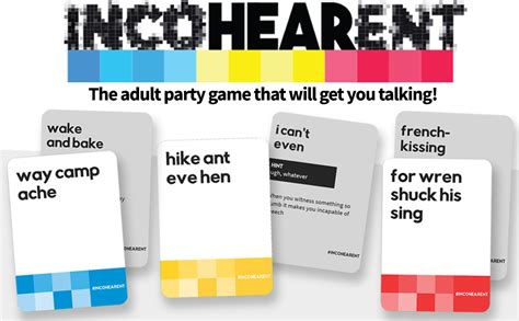 It is written in python and uses. Incohearent - Adult Party Game | BARTER HUTT