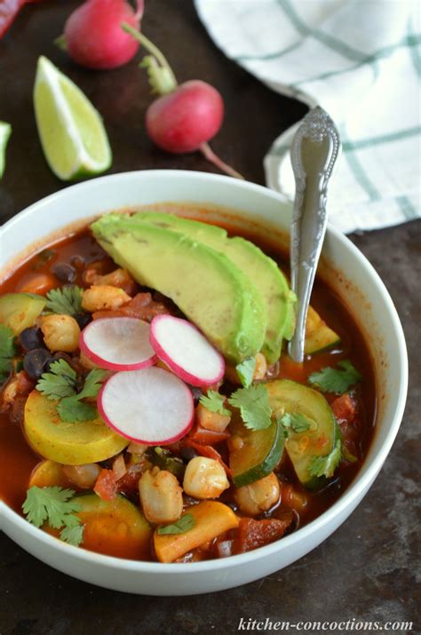 Check spelling or type a new query. Vegetarian Red Pozole with Black Beans and Summer Squash ...