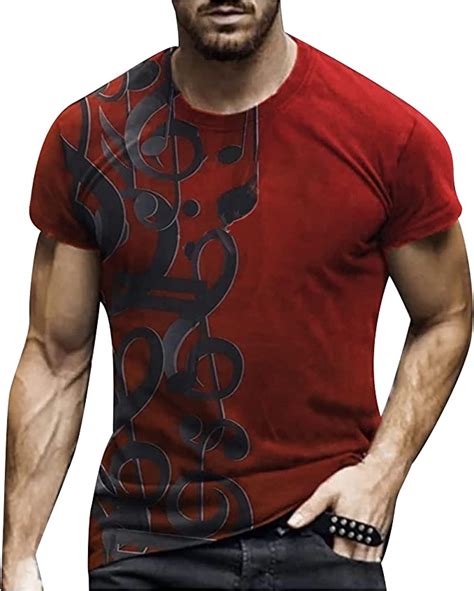 Graphic Tees For Men Novelty Short Sleeve T Shirts O Neck Printed