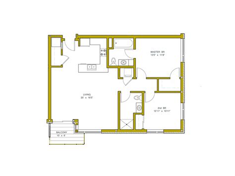 2 Bed / 2 Bath - 1,127 SF | 2 Bed Apartment | City Green Apartments