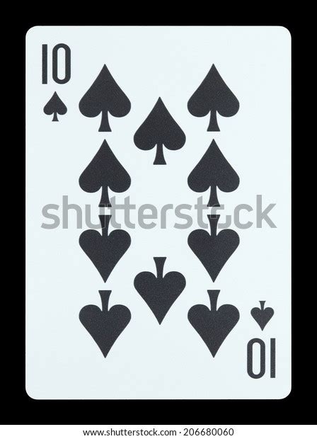 Playing Cards Ten Spades Stock Photo Edit Now 206680060