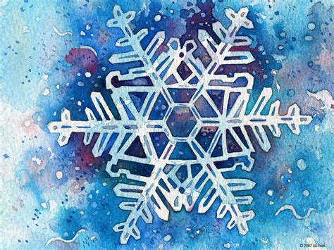 Snowflake Painting Free Wallpaper Desktop Wallpaper Pc Christmas Is