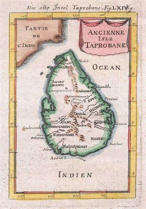 Large Old Map Of Sri Lanka Ceylon Sri Lanka Asia