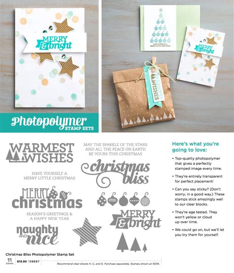 Stampin Up Christmas Bliss NEW Photopolymer Stamp Set Post By Demonstrator Brandy Cox