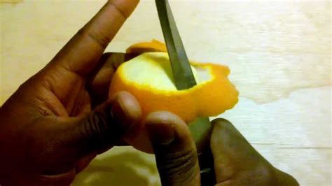 How To Peel An Orange With A Knife YouTube