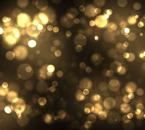 Premium Vector Gold Bokeh Blurred Light On Black Background Golden