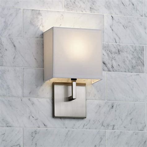 13.5'' h x 18'' w x 18'' d. George Kovacs Nickel 11 1/4" High Half-Shade Wall Sconce ...