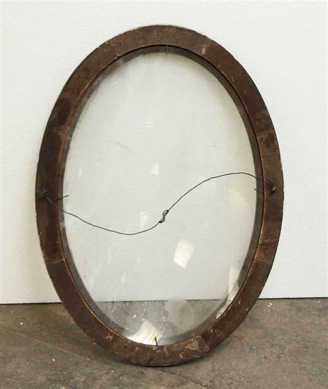Oval Wood Picture Frame With Original Bubble Glass Olde Good Things