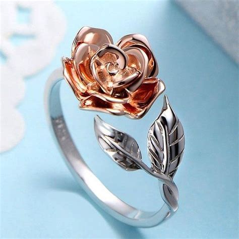 Delicate Rose Wrap Ring Jewelry Wedding Jewelry Beautiful Jewelry