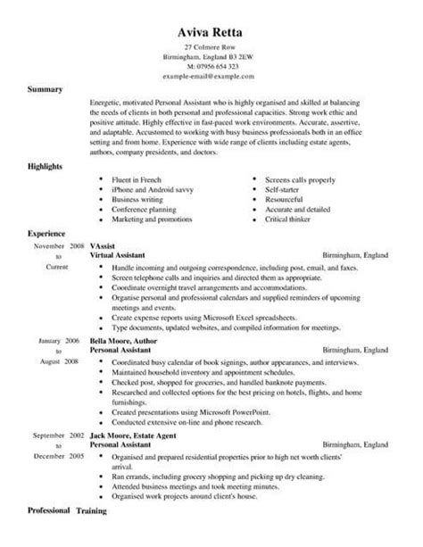 Finance assistants are responsible for processing payments, managing invoices and maintaining cost reports. Personal Assistant CV Template | CV Samples & Examples