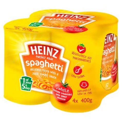Heinz Spaghetti In Tomato Sauce 4x400gg Caletoni International Grocer