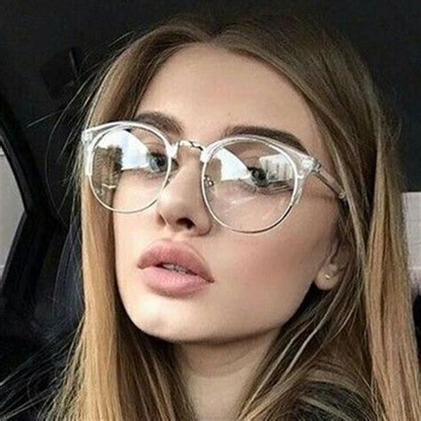 Buy Fashion Cat Eye Clear Glasses With Clear Lens