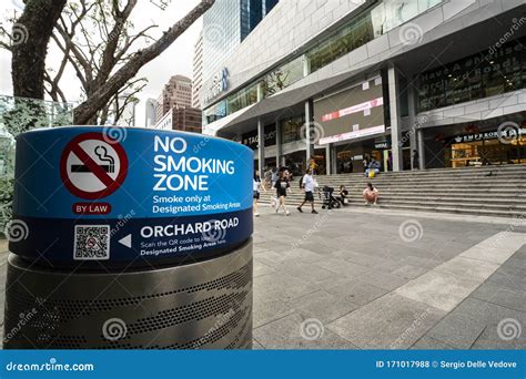 No Smoking Zone In Singapore Editorial Stock Photo Image Of Danger