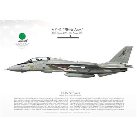 F 14a Tomcat Vf 41 “black Aces” Tc 09 Aviationgraphic