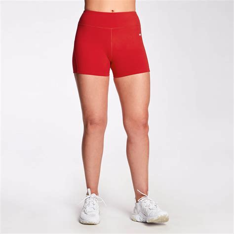 Mp Womens Power Booty Shorts Red Myprotein