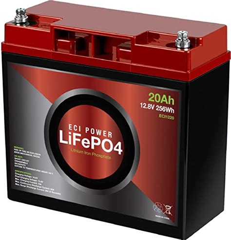 Eci Power 12v 20ah Lithium Lifepo4 Deep Cycle Rechargeable