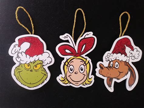 Dr Seuss The Grinch Cindy Lou Who Max The Dog Christmas Ornaments