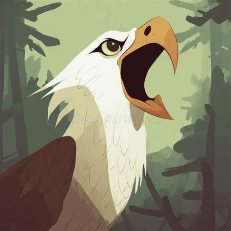 Lauren Faust S Illustrated Eagle Shouts Cutely Stock Illustration