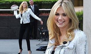 Kate Upton Proves That Anything Can Be Done In Heels As She Tosses A Football Around In Stilettos