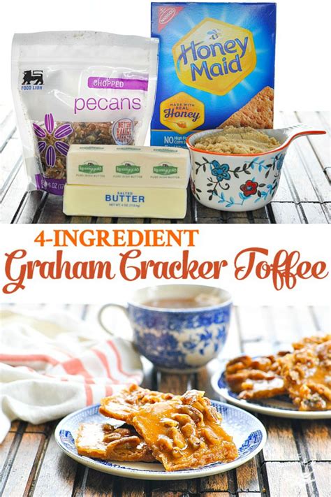 4 Ingredient Graham Cracker Toffee Bars Recipe Graham Cracker