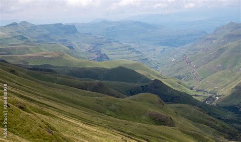 The Sani Pass Mountain Route Connecting Underberg In South Africa To