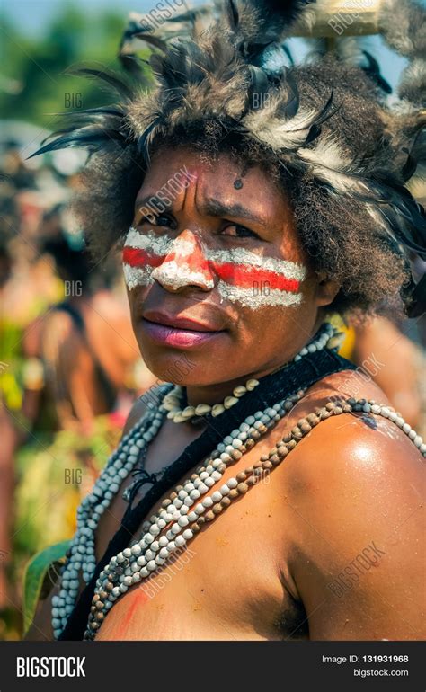 Frowning Woman Papua Image And Photo Free Trial Bigstock