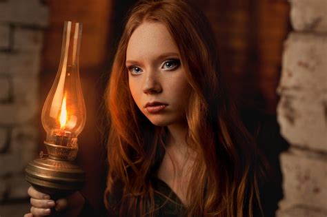 Face Redhead Gas Lamps Blue Eyes Freckles Long Hair Women Hot Sex Picture