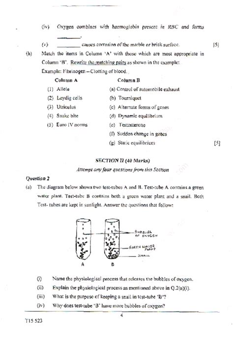 Icse Previous Exam Paper Biology 2015 Question Paper University