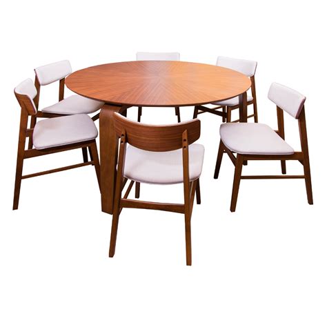 elk desa dining table 137 2x137 2x75cm edwd3782 dt roun s000bc 6 side chairs edwd3776 dc