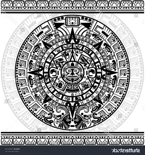 Aztec Calendar Vector At Getdrawings Free Download
