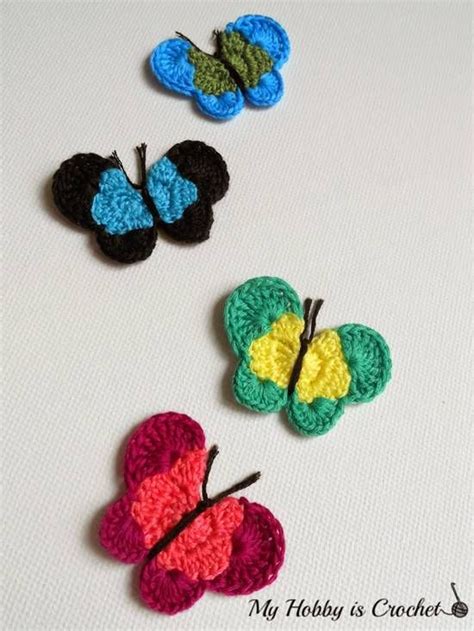 Crochet Butterfly Applique Crochet Butterfly Pattern Schmetterling