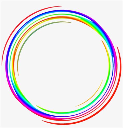 Round Frames Frame Border Borders Colorful Rainbow Circle Free E6c