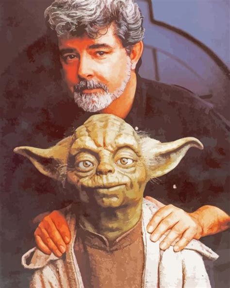 Baby Yoda And George Lucas Paint By Numbers Paint By Numbers