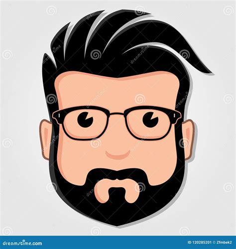 Man Cartoon Face With Glasses Stock Vector Illustration Of Person