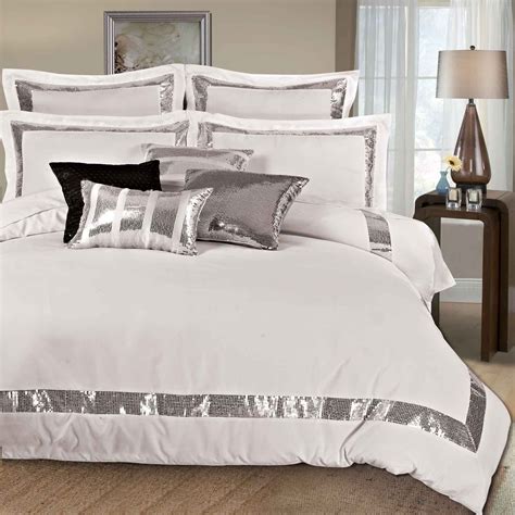 Linen house's bed covers and coverlets are a standard size and suitable for all couches. Sequins-Queen-King-size-Duvet-Quilt-Cover-Set-3pcs-Bed ...
