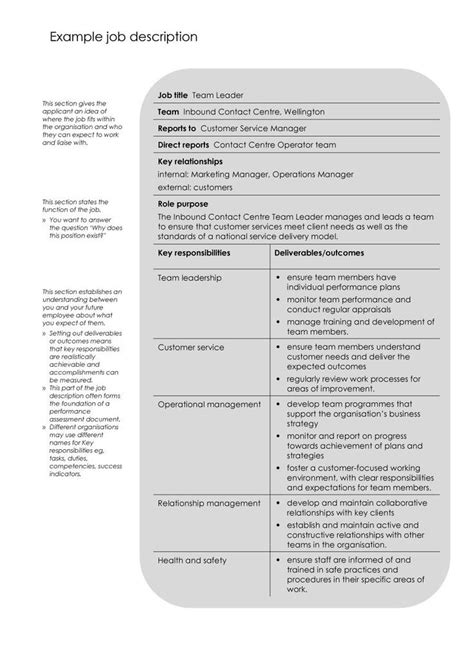 job description templates examples template lab intended  job