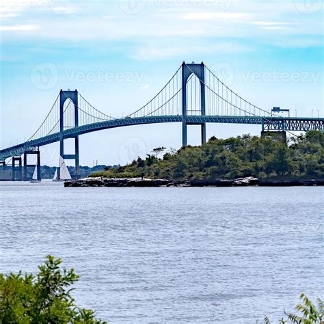 Jamestown Bridge Newport Bridge In Newport Rhode Island 8177499 Stock