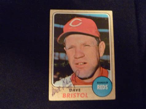Dave Bristol 1968 Topps Signed Autographed Card 148 Reds Ebay