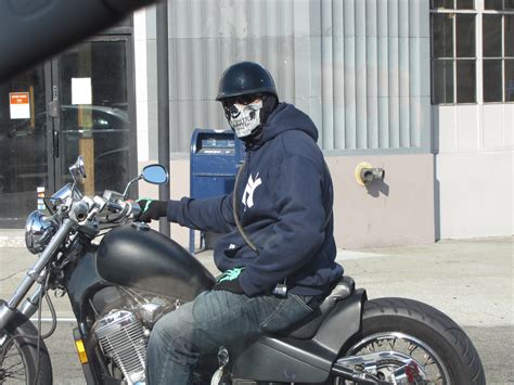 The same goes for somebody wearing harley davidson merch. Scary halloween face mask wearing riders - Page 20 ...