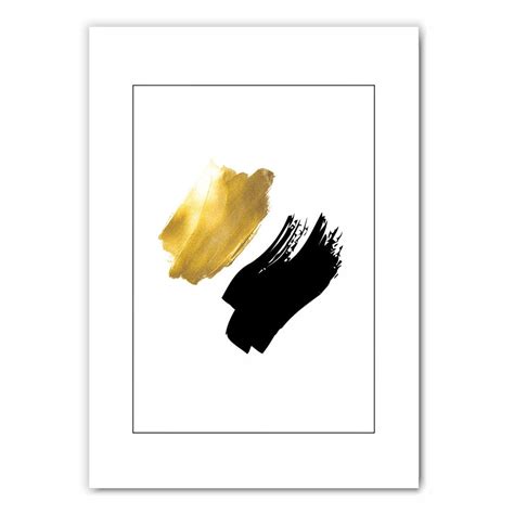 Black And Gold Abstract Print Free Uk Delivery Saffa Designs
