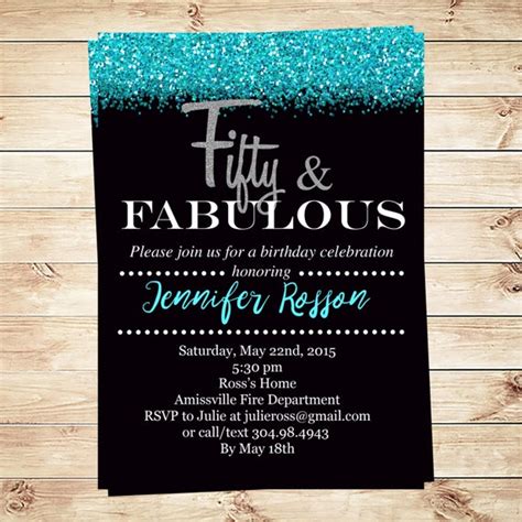 50th Birthday Invitation Printable Invitation Templates