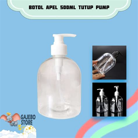 Jual Gajebo Botol Apel Ml Bening Tutup Pump Botol Pump Sabun