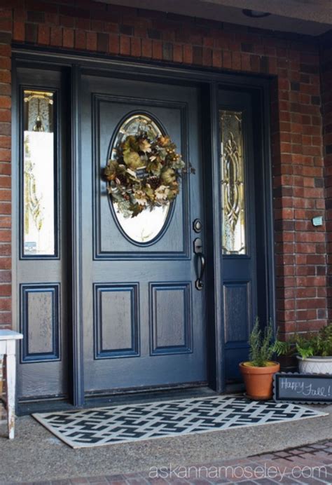 For example, if you want the look of white trim the color concierge chose dark blue for the siding and garage door exterior paint colors (sherwin williams cyberspace) for a fresh new look. 40 Exterior Paint Color Ideas With Red Brick | Painted front doors, Exterior door colors, House ...